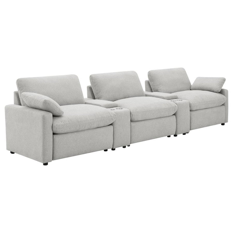 Collins 5-Piece Power Reclining Home Theater Seating Grey-zoom-