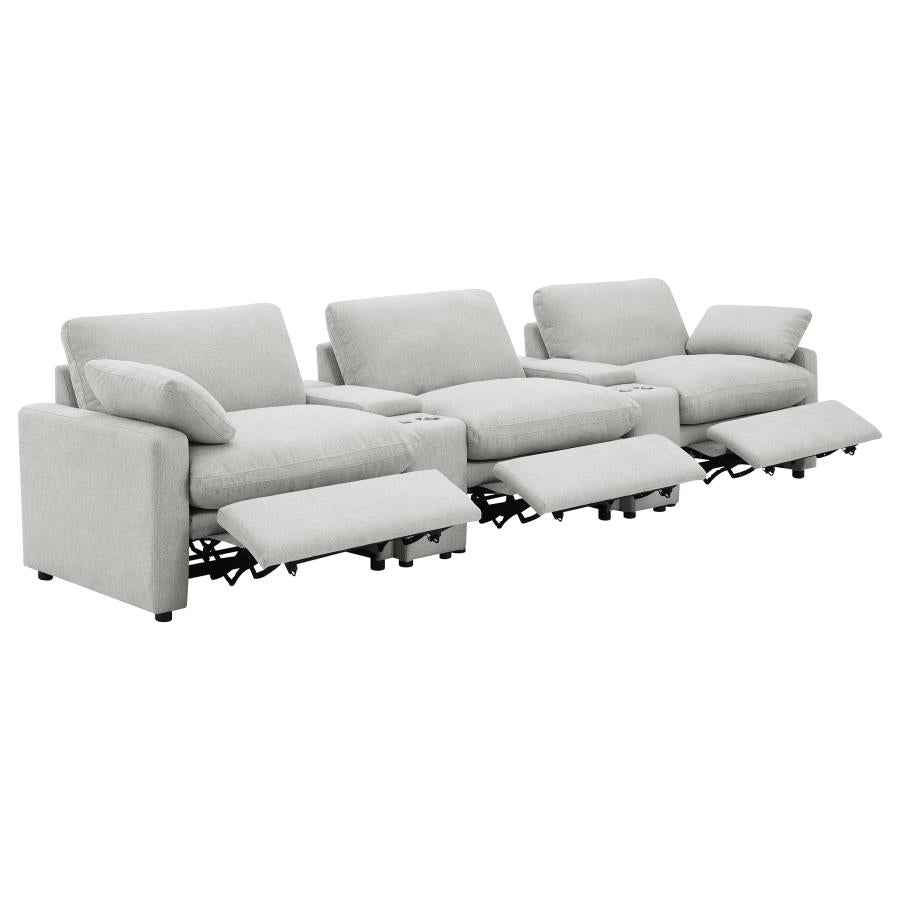 Collins 5-Piece Power Reclining Home Theater Seating Grey-zoom-4