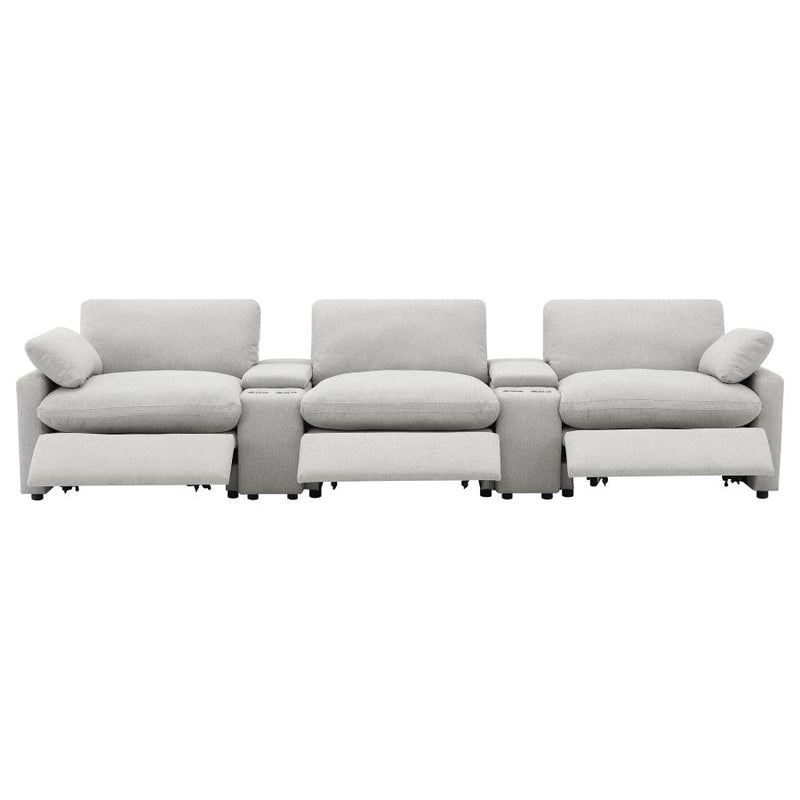 Collins 5-Piece Power Reclining Home Theater Seating Grey-zoom-