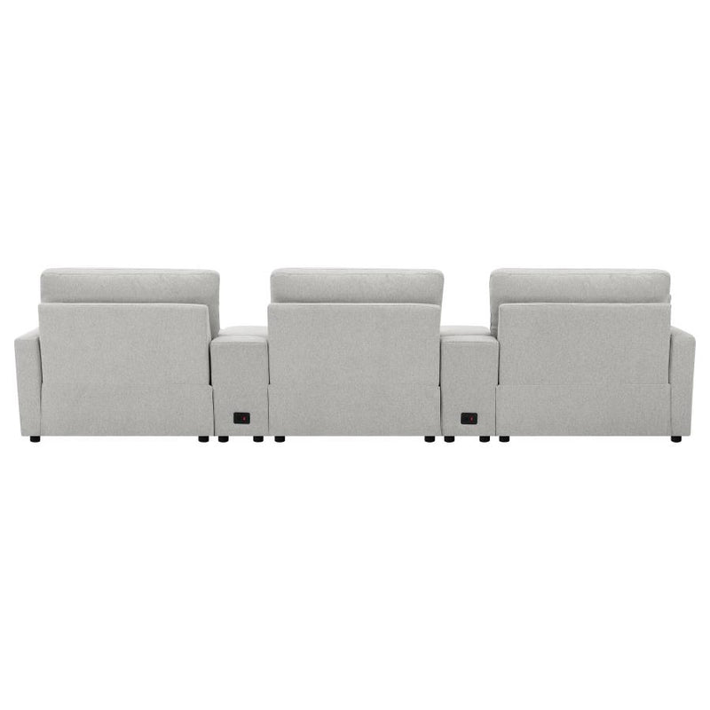 Collins 5-Piece Power Reclining Home Theater Seating Grey-zoom-
