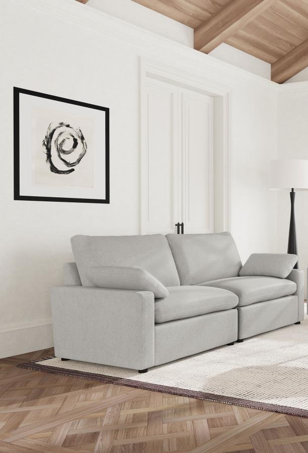 Collins Modular Power Loveseat Grey-zoom-