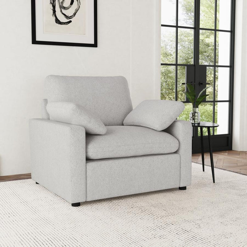 Collins Upholstered Power Recliner Chair Grey-zoom-