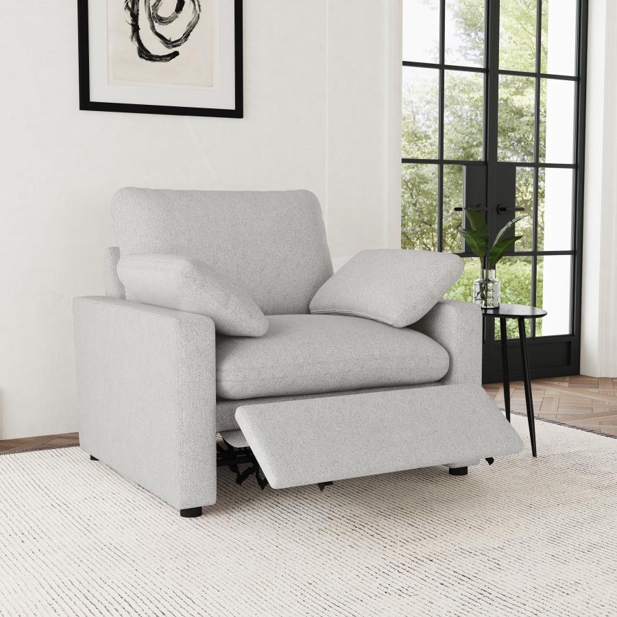 Collins Upholstered Power Recliner Chair Grey-3