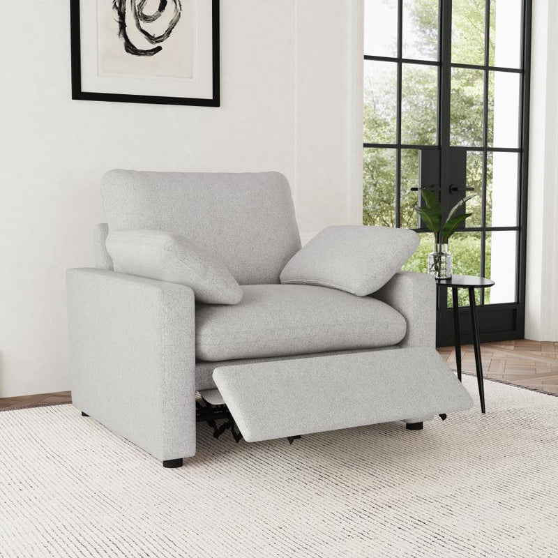 Collins Upholstered Power Recliner Chair Grey-zoom-