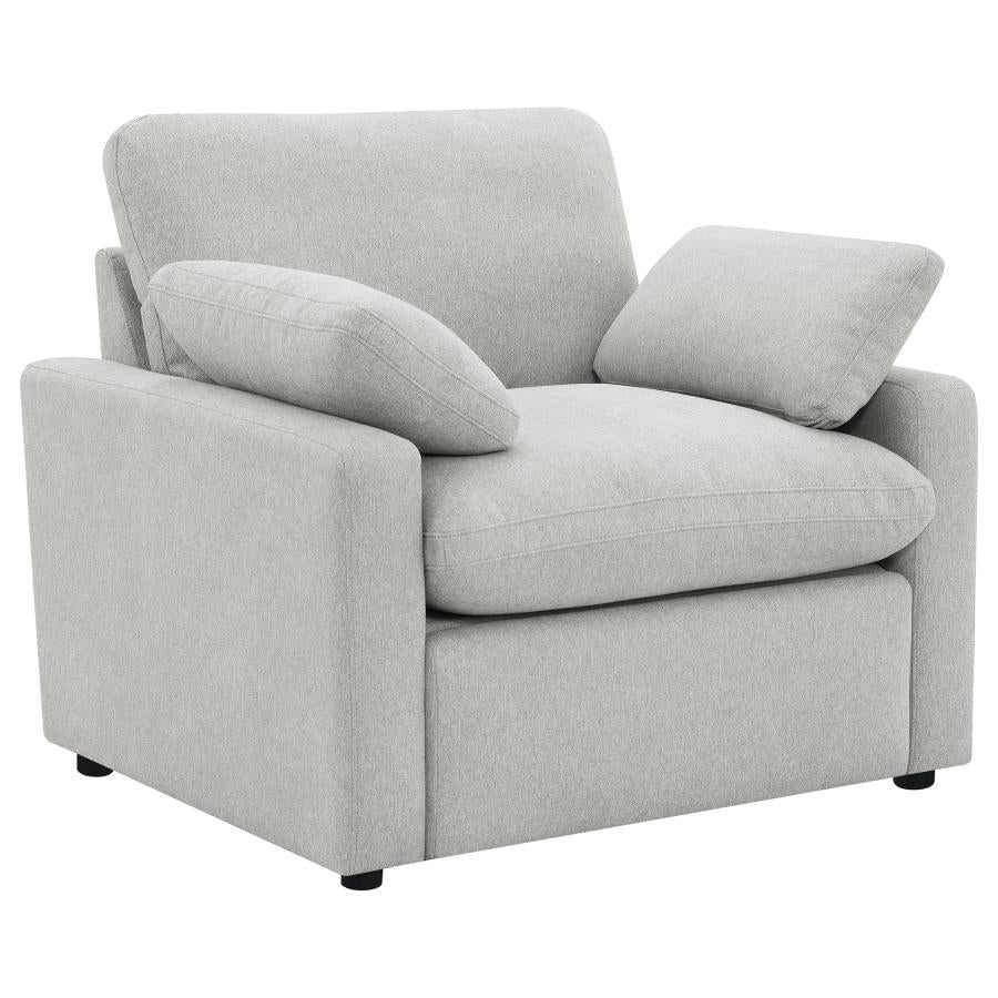 Collins Upholstered Power Recliner Chair Grey-zoom-1