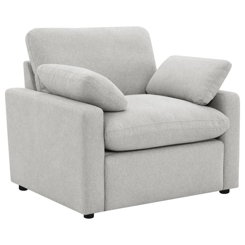 Collins Upholstered Power Recliner Chair Grey-zoom-