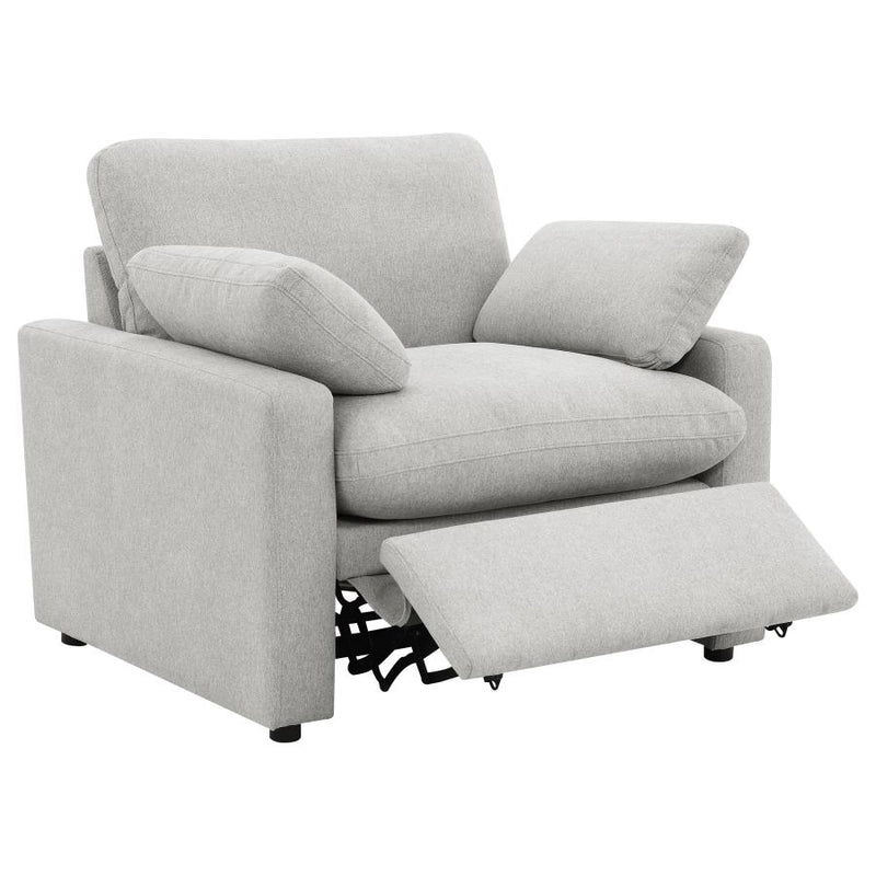 Collins Upholstered Power Recliner Chair Grey-zoom-