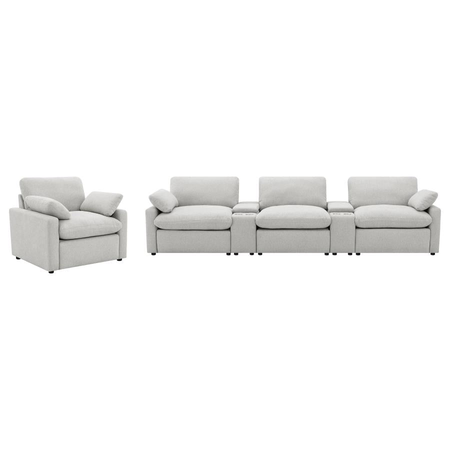 Collins Upholstered Power Recliner Chair Grey-zoom-15