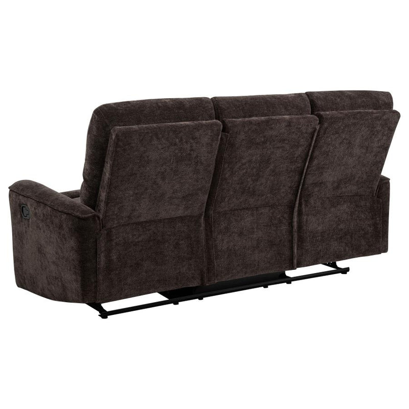 Navarro 2-piece Upholstered Reclining Sofa Set Dark Brown-zoom-