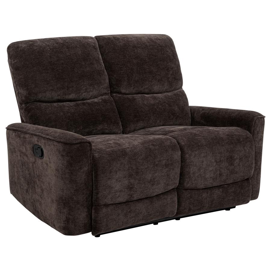Navarro 3-piece Upholstered Reclining Sofa Set Dark Brown-8