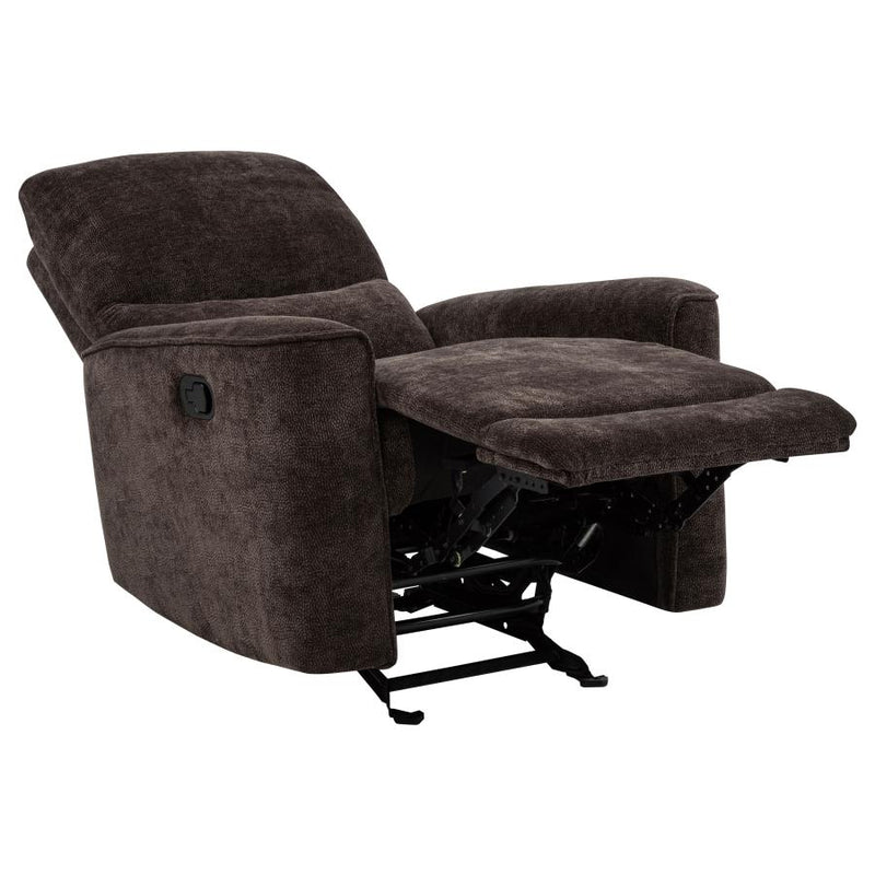 Navarro 3-piece Upholstered Reclining Sofa Set Dark Brown-zoom-