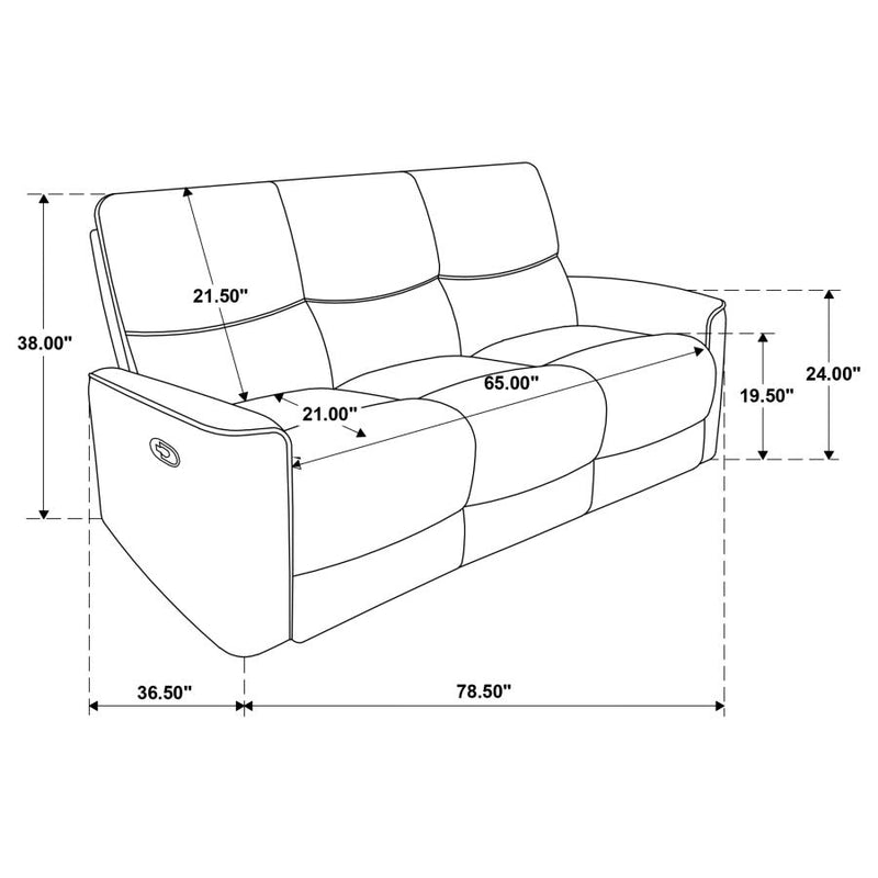 Navarro 3-piece Upholstered Reclining Sofa Set Dark Brown-zoom-