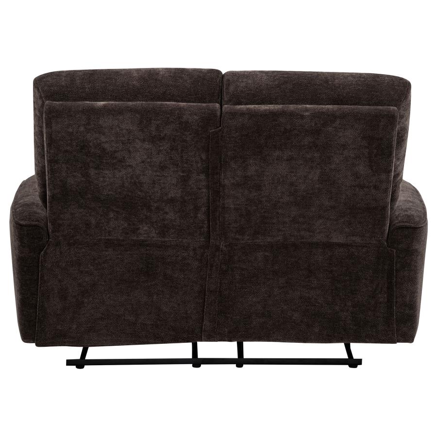 Navarro Chenille Upholstered Reclining Loveseat Dark Brown-zoom-8
