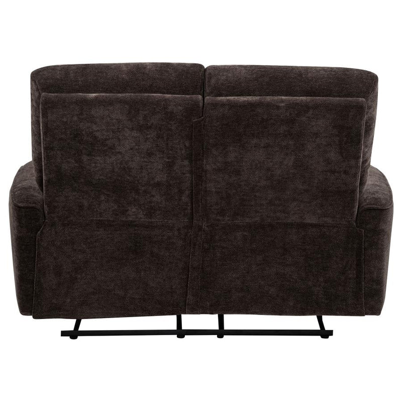 Navarro Chenille Upholstered Reclining Loveseat Dark Brown-zoom-