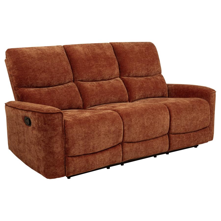 Navarro 3-piece Upholstered Reclining Sofa Set Orange-5