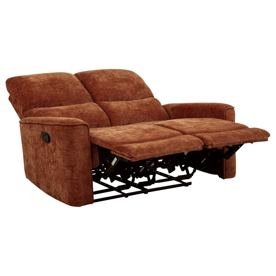 Navarro 3-piece Upholstered Reclining Sofa Set Orange-9