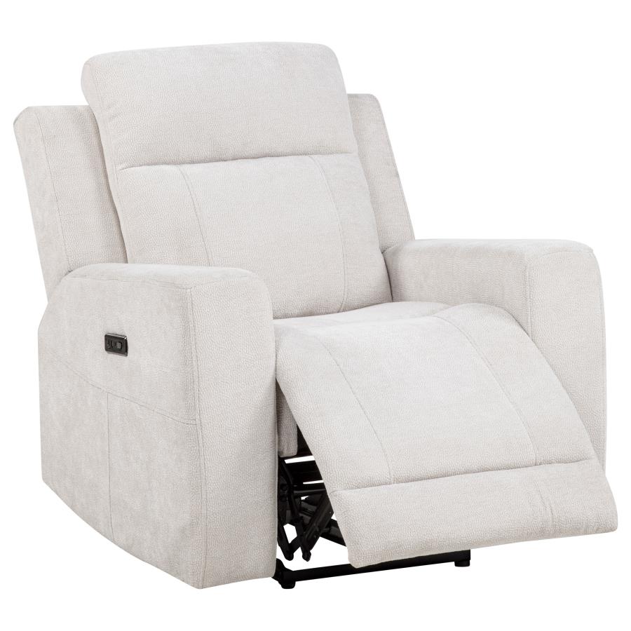 Kennett 3-piece Chenille Power Reclining Sofa Set Ivory-zoom-12