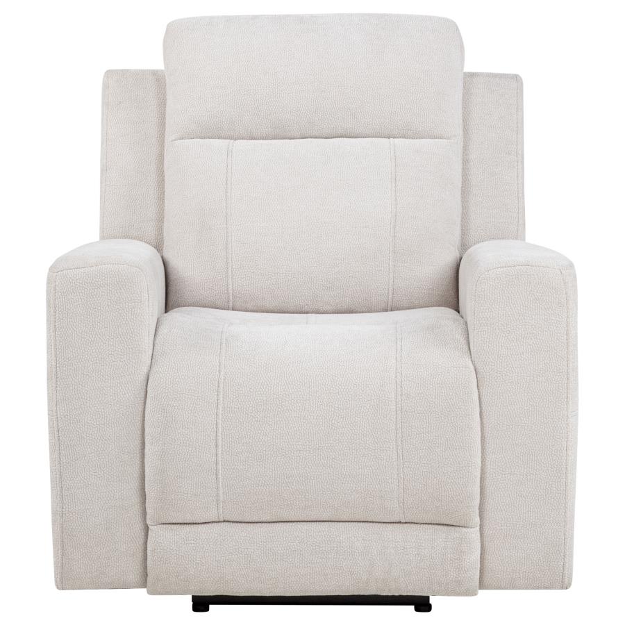 Kennett Chenille Upholstered Power Recliner Chair Ivory-zoom-5