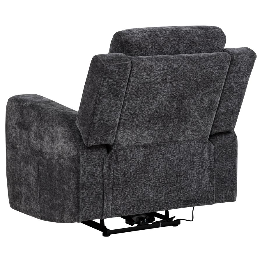 Kennett 3-piece Chenille Power Reclining Sofa Set Dark Grey-zoom-13