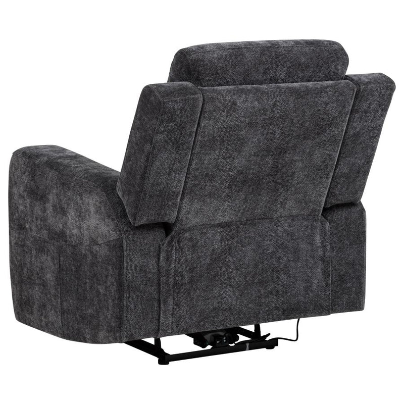 Kennett 3-piece Chenille Power Reclining Sofa Set Dark Grey-zoom-