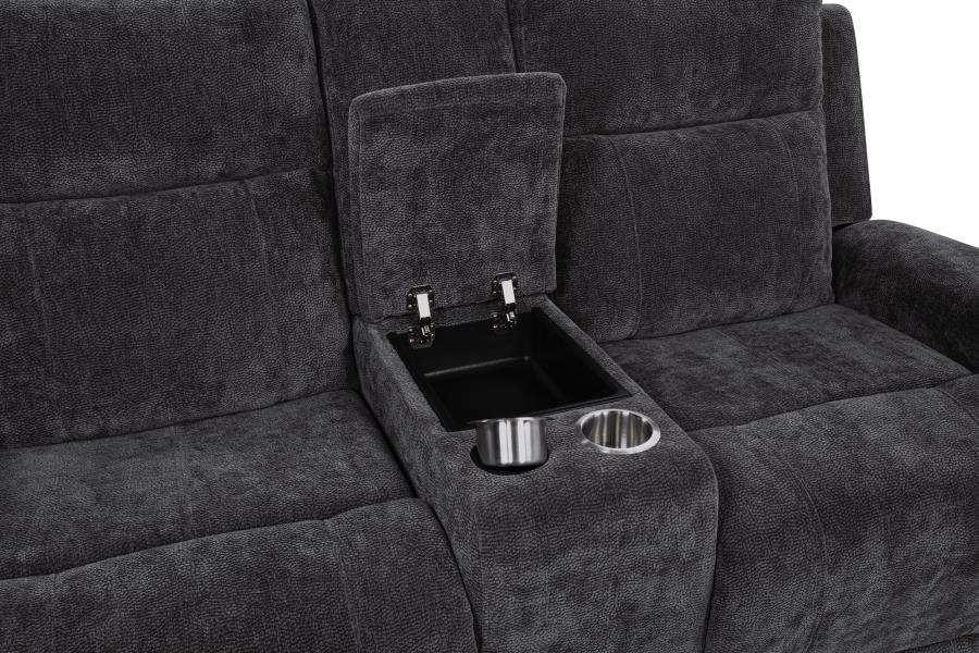 Kennett Chenille Upholstered Power Reclining Loveseat Grey-10