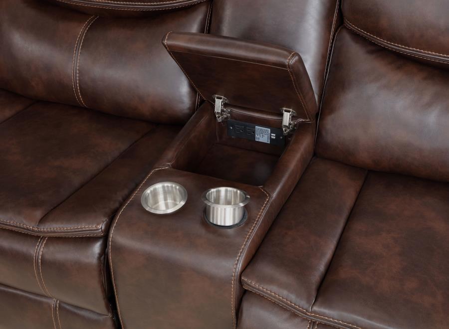 Sycamore Upholstered Power Reclining Sectional Sofa Brown-zoom-8
