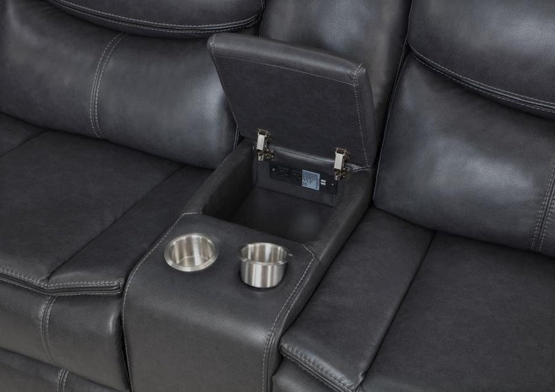 Sycamore Upholstered Power Reclining Sectional Sofa Grey-zoom-