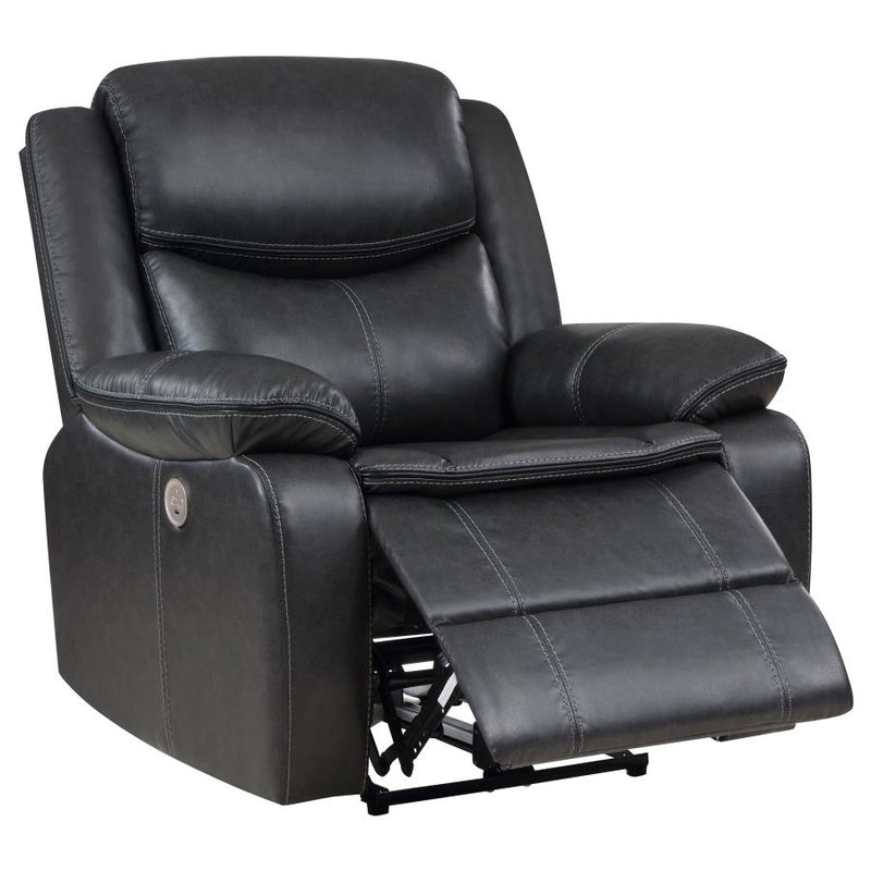 Sycamore Upholstered Power Recliner Chair Dark Grey-zoom-