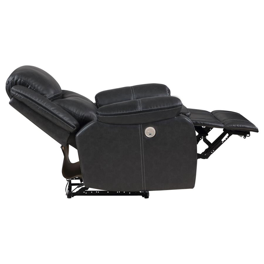 Sycamore Upholstered Power Recliner Chair Dark Grey-7