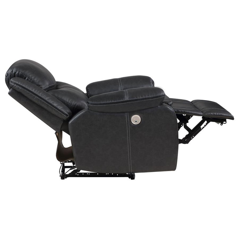 Sycamore Upholstered Power Recliner Chair Dark Grey-zoom-