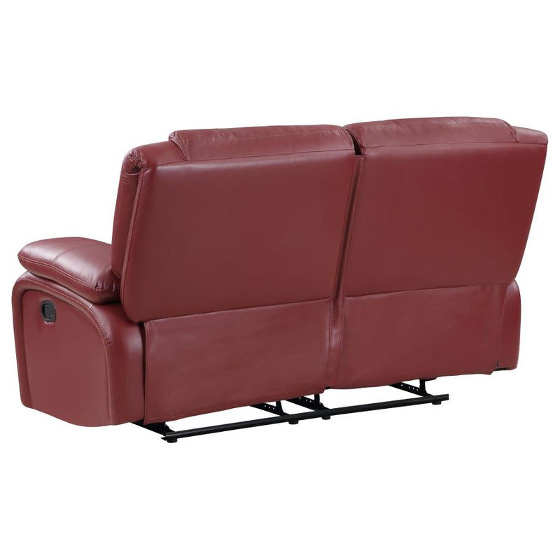 Camila 2-piece Upholstered Reclining Sofa Set Red-zoom-