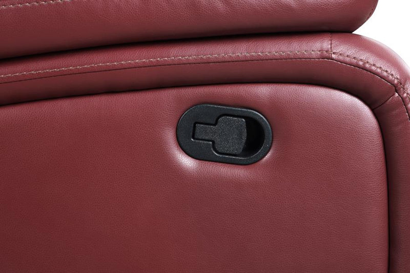 Camila 2-piece Upholstered Reclining Sofa Set Red-zoom-