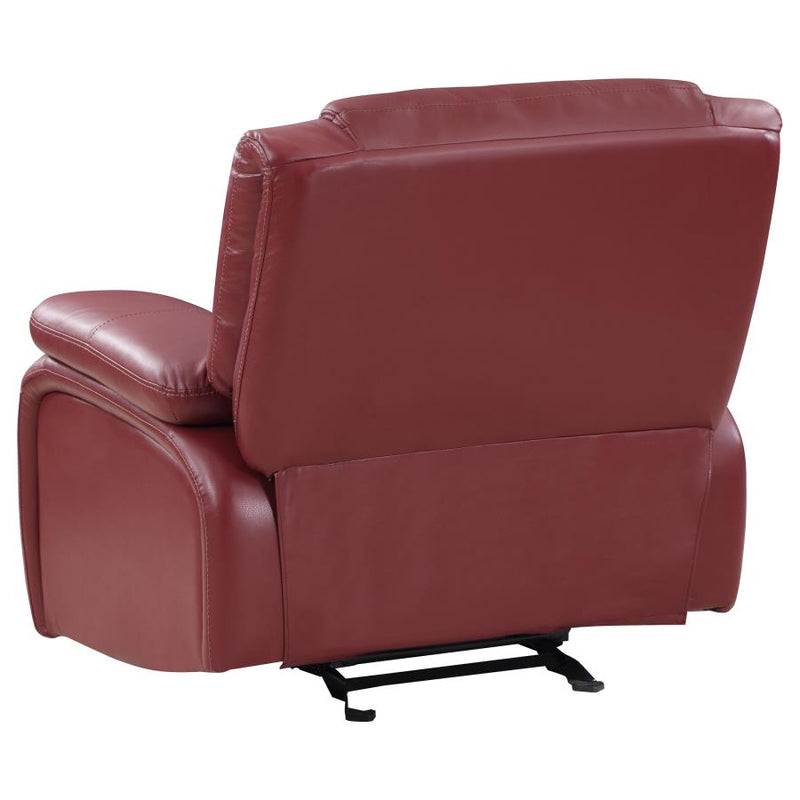 Camila 3-piece Upholstered Reclining Sofa Set Red-zoom-