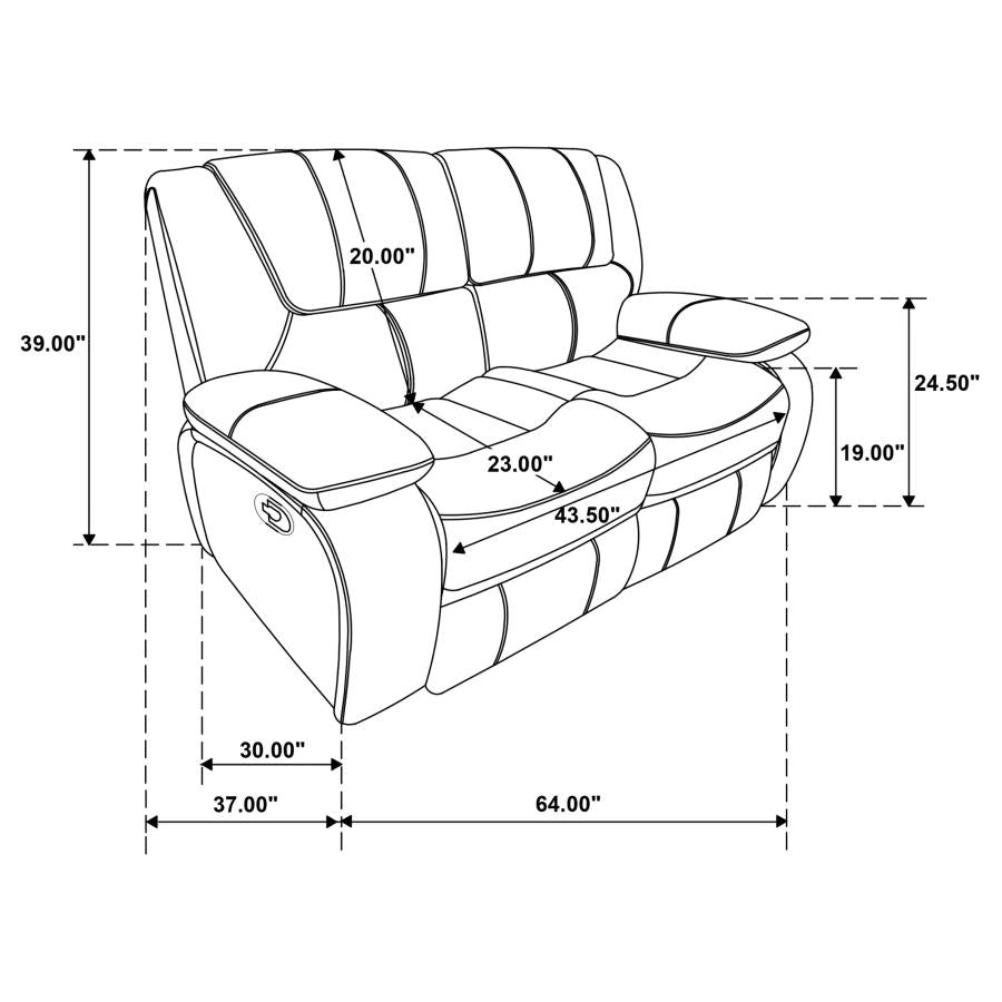 Camila 3-piece Upholstered Reclining Sofa Set Red-zoom-19