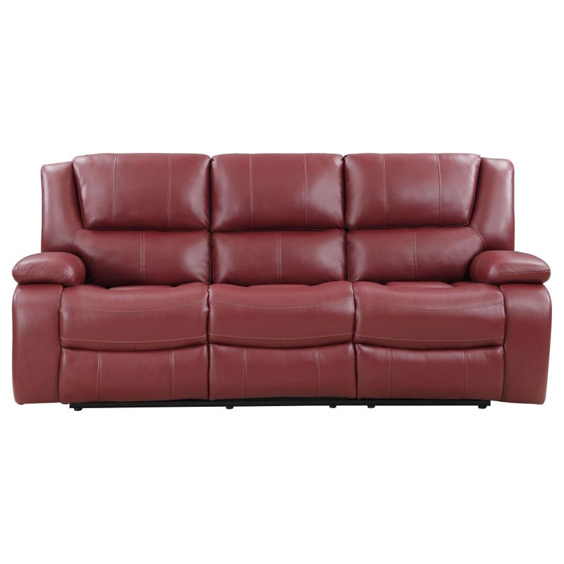 Camila Upholstered Motion Reclining Sofa Red-zoom-