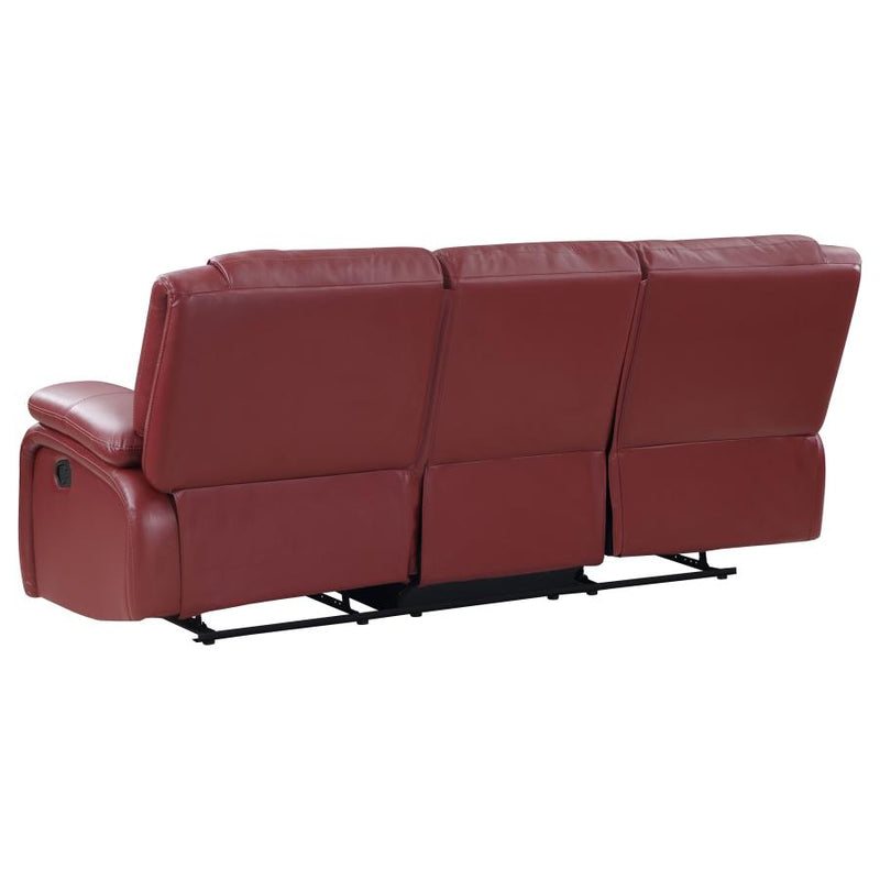 Camila Upholstered Motion Reclining Sofa Red-zoom-