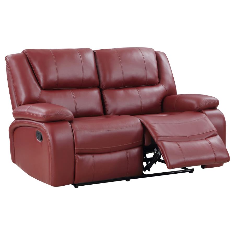 Camila Upholstered Motion Reclining Loveseat Red-zoom-4