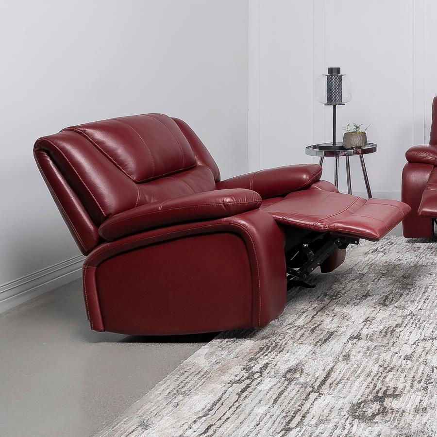 Camila Upholstered Glider Recliner Chair Red-zoom-3