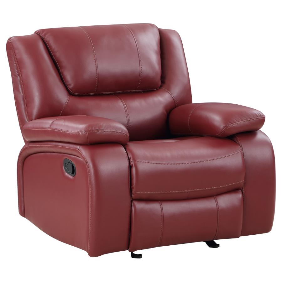 Camila Upholstered Glider Recliner Chair Red-zoom-1