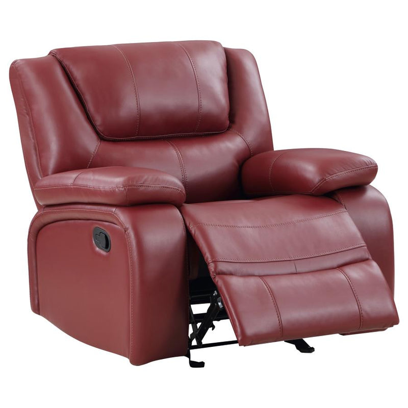 Camila Upholstered Glider Recliner Chair Red-zoom-