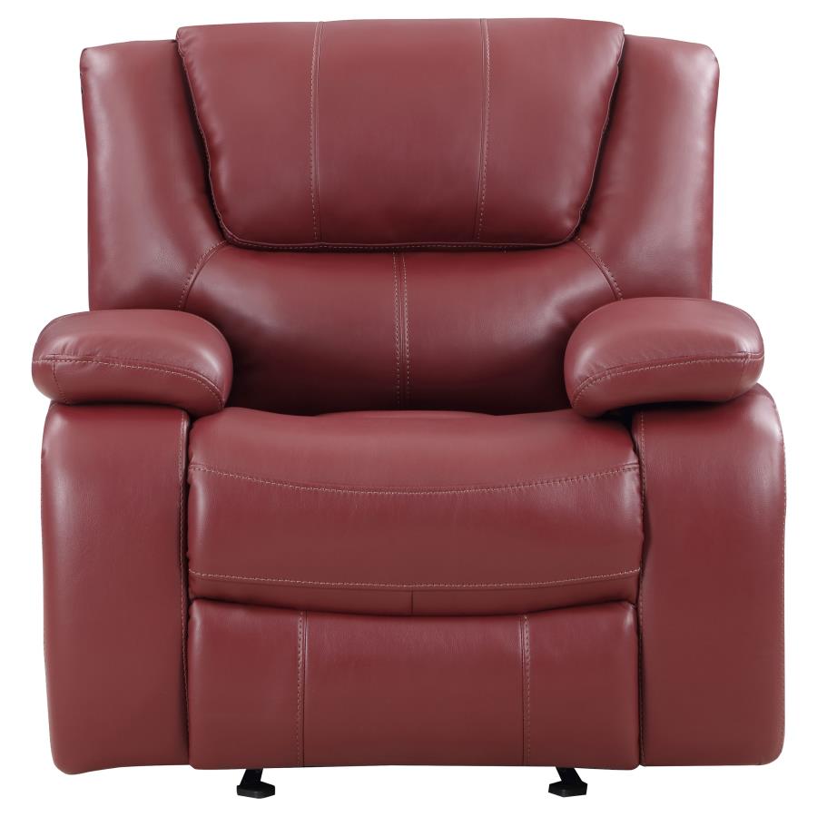 Camila Upholstered Glider Recliner Chair Red-zoom-5