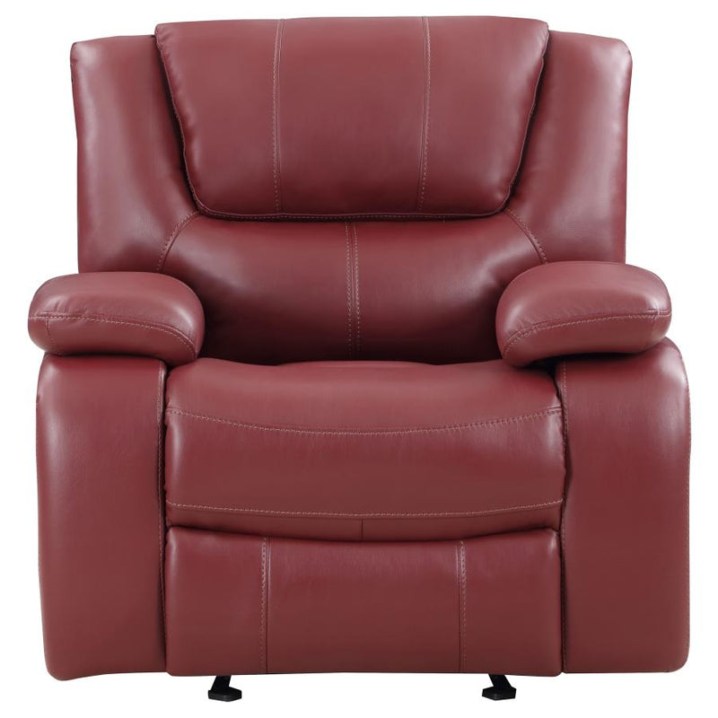 Camila Upholstered Glider Recliner Chair Red-zoom-
