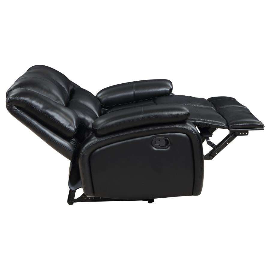 Camila 2-piece Upholstered Reclining Sofa Set Black-zoom-12