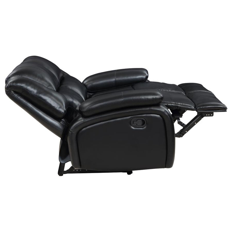 Camila 2-piece Upholstered Reclining Sofa Set Black-zoom-
