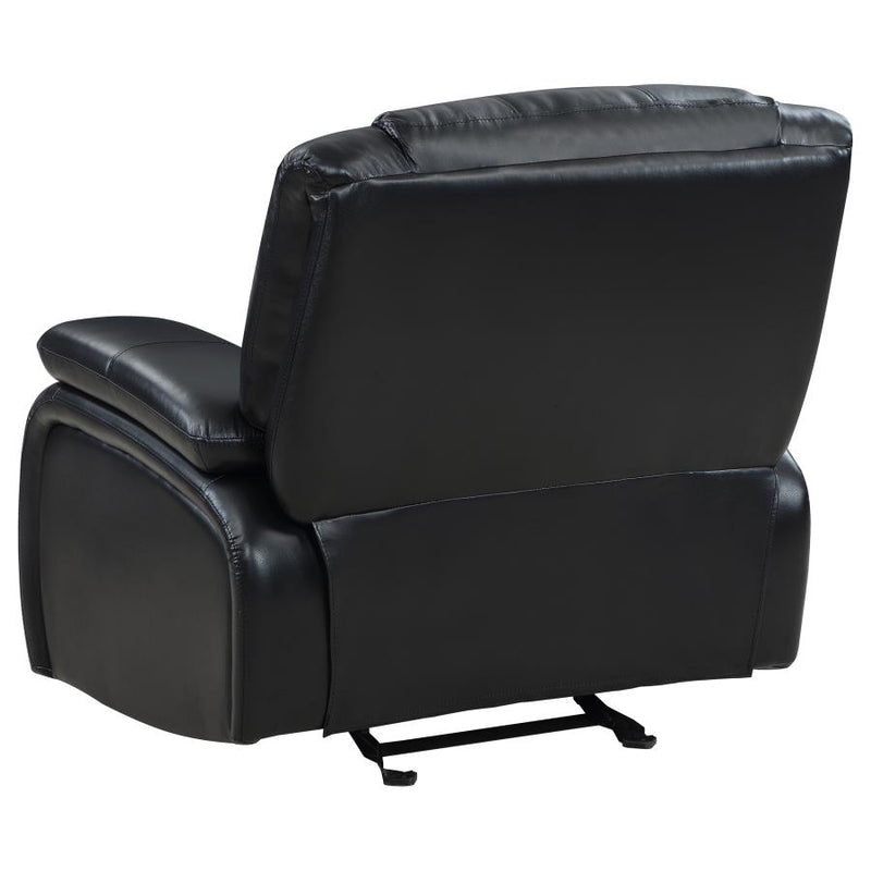 Camila 3-piece Upholstered Reclining Sofa Set Black-zoom-