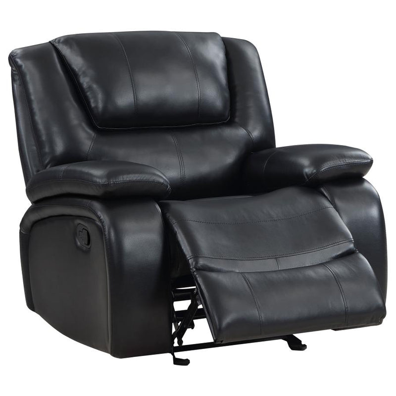 Camila Upholstered Glider Recliner Chair Black-zoom-