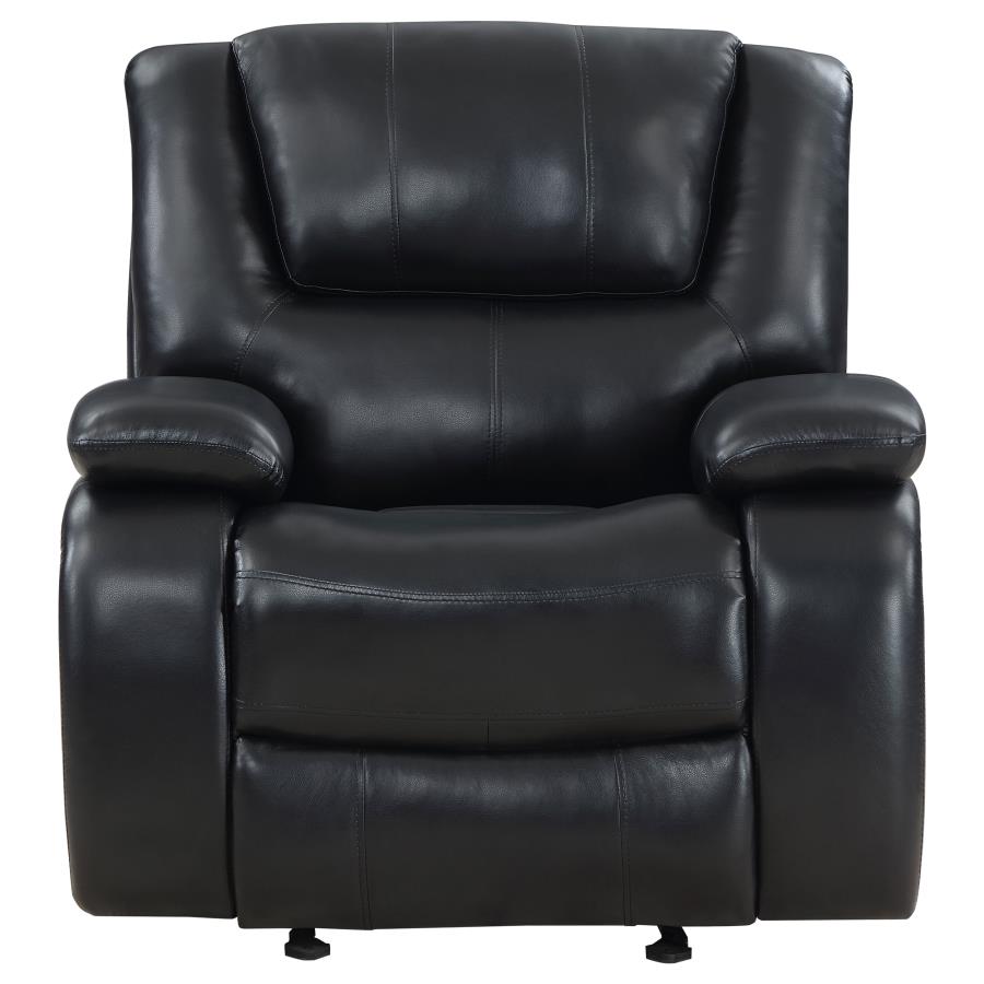 Camila Upholstered Glider Recliner Chair Black-zoom-5
