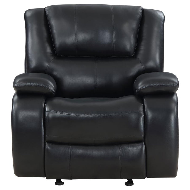 Camila Upholstered Glider Recliner Chair Black-zoom-