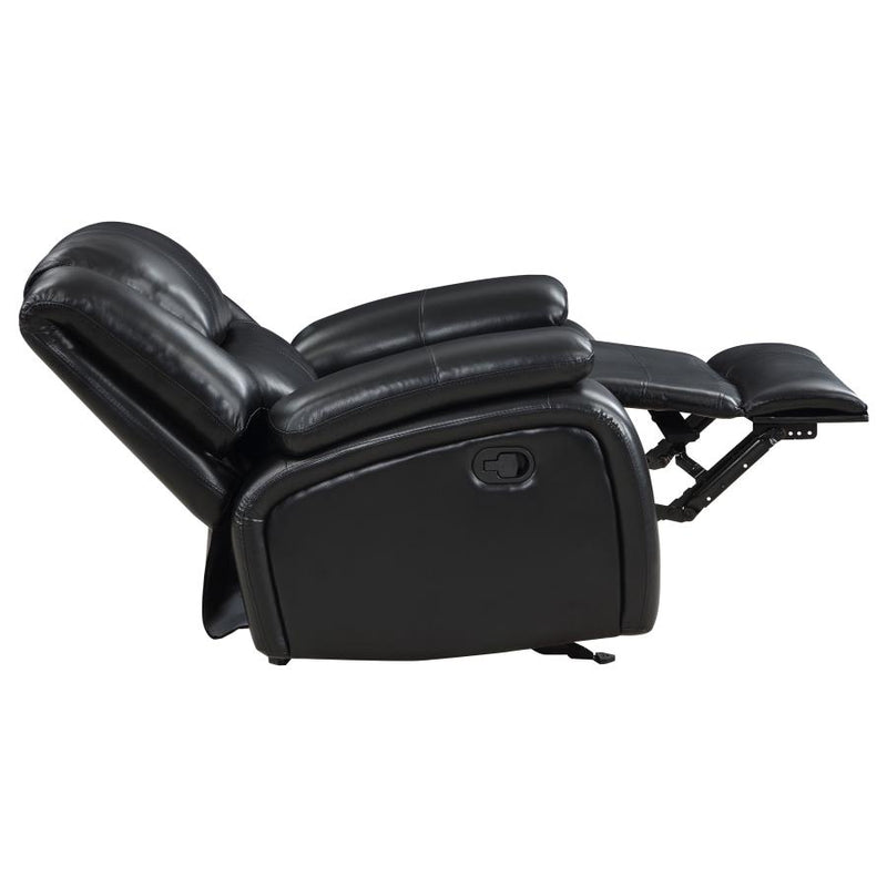Camila Upholstered Glider Recliner Chair Black-zoom-