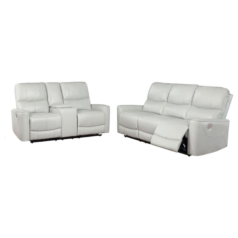 Greenfield 2-piece Power Reclining Sofa Set Dove Grey-zoom-